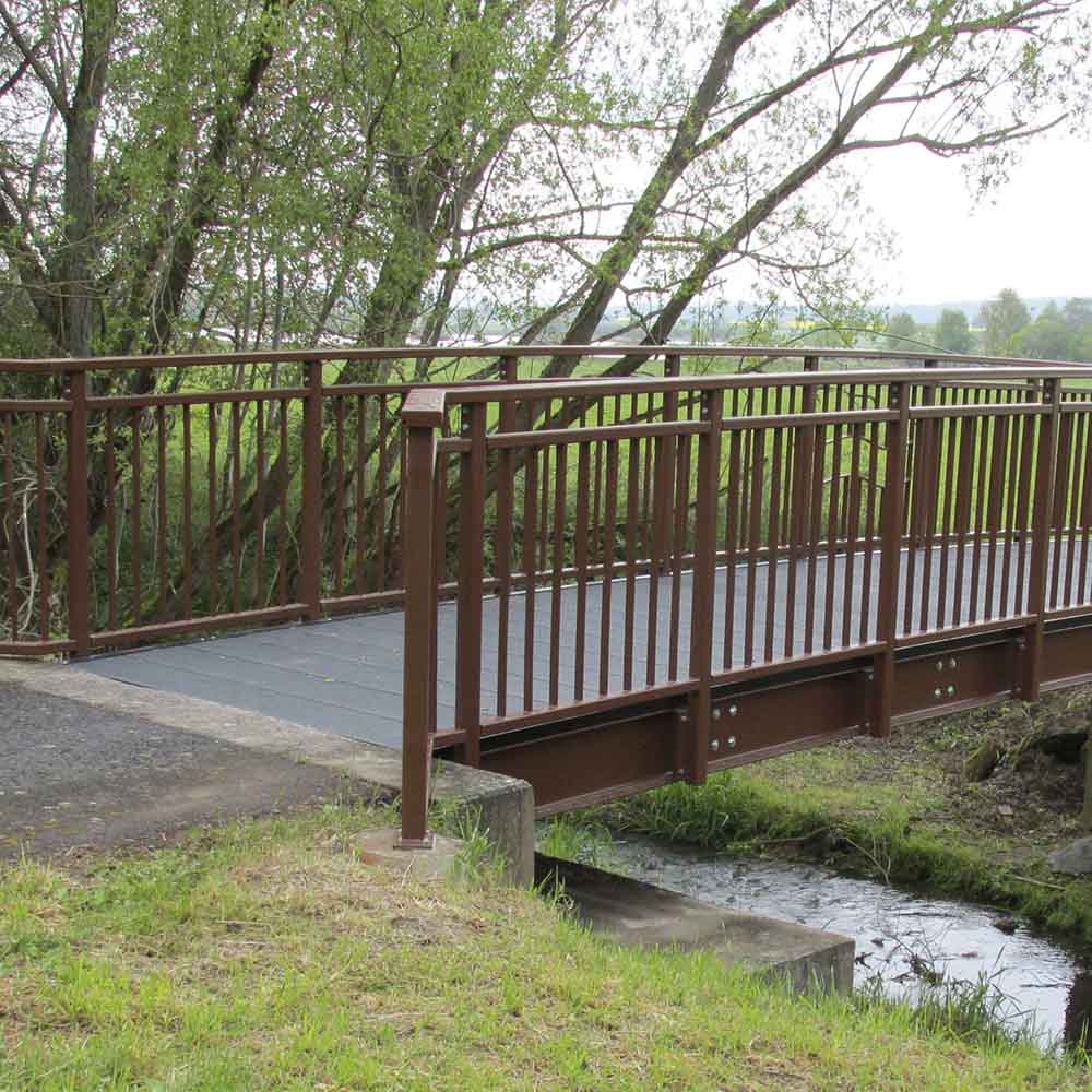 The ease of installation of FRP Bridge Decking in new construction on existing structures